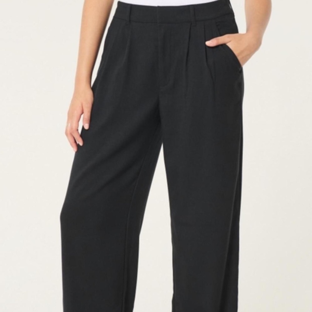 Hollister black wide leg trousers